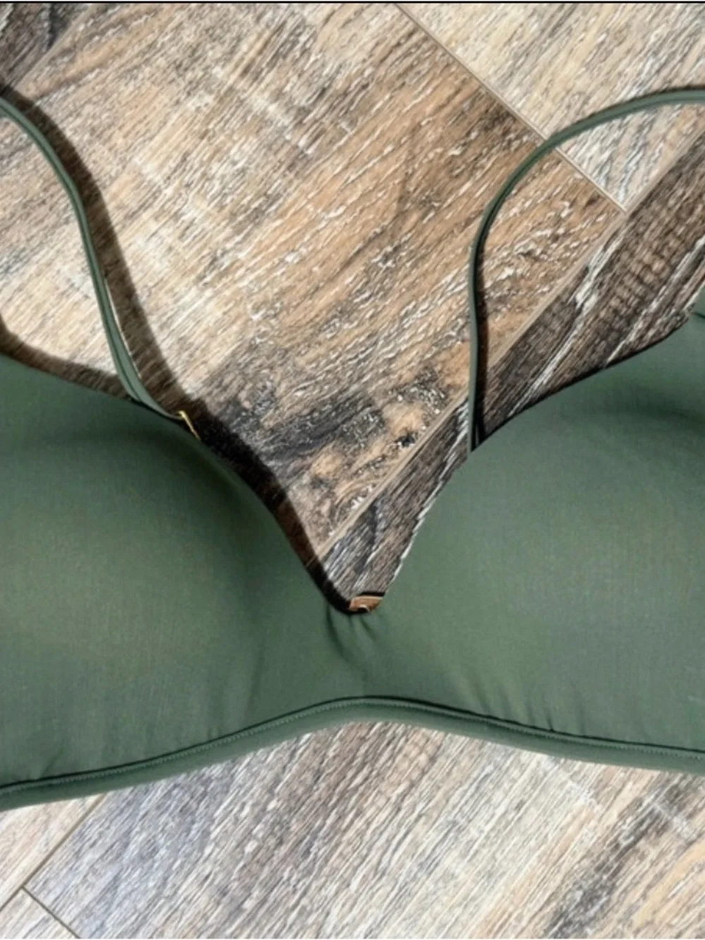 Tory Burch Olive Green Square Neck Bikini Set High Waist